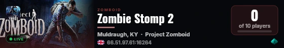 Zombie Stomp 2 live status badge