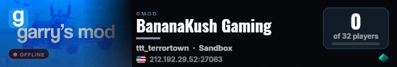 BananaKush Gaming live status badge