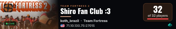 Shiro Fan Club :3 live status badge