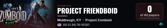 PROJECT FRIENDBOID live status badge