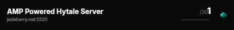 AMP Powered Hytale Server live status badge