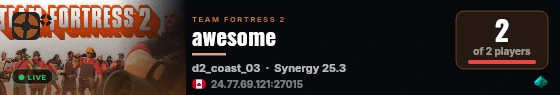 awesome live status badge