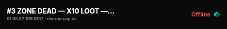 #3 ZONE DEAD — X10 LOOT — X10 LOOT — PVPVE live status badge