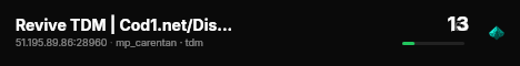 Revive TDM | Cod1.net/Discord live status badge