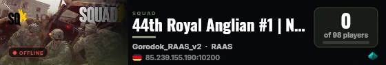 44th Royal Anglian #1 | New Player Friendly | Map Vote | discord.gg/44thsquad live status badge