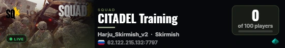 CITADEL Training live status badge