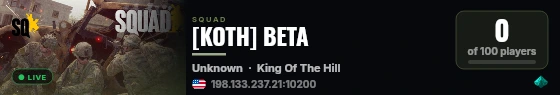 [KOTH] BETA live status badge
