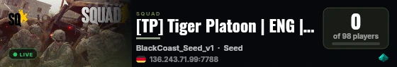 [TP] Tiger Platoon | ENG | New Player Friendly live status badge