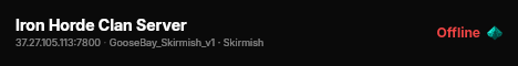 Iron Horde Clan Server live status badge