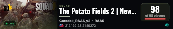 The Potato Fields 2 | New Player Friendly live status badge
