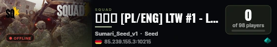 ✹↯✭ [PL/ENG] LTW #1 - Lead The Way polski serwer <RangersPL> | MySquadStats live status badge