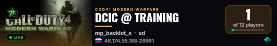 DCIC @ TRAINING live status badge