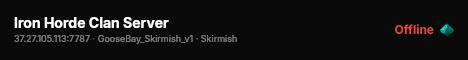 Iron Horde Clan Server live status badge