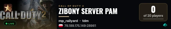ZIBONY SERVER PAM live status badge