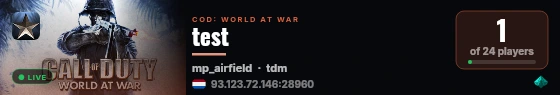 test live status badge
