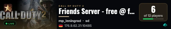 Friends Server - free @ fshost.me live status badge