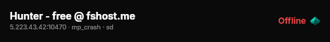 Hunter - free @ fshost.me live status badge