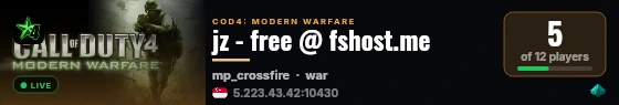 jz - free @ fshost.me live status badge