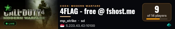 4FLAG - free @ fshost.me live status badge