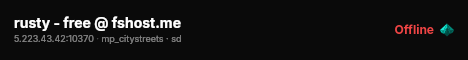 rusty - free @ fshost.me live status badge