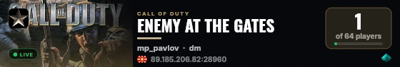 ENEMY AT THE GATES live status badge