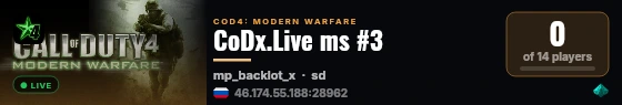 CoDx.Live ms #3 live status badge