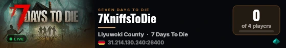 7KniffsToDie live status badge