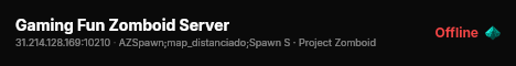 Gaming Fun Zomboid Server live status badge
