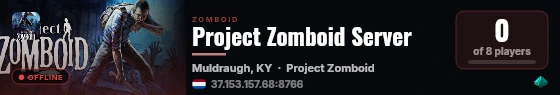 Project Zomboid Server live status badge