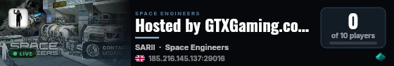 Hosted by GTXGaming.co.uk live status badge