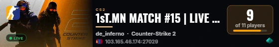 1sT.MN MATCH #15 | WARMUP [1/10] live status badge