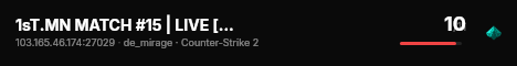 1sT.MN MATCH #15 | WARMUP [0/10] live status badge