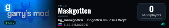 Maskgotten live status badge