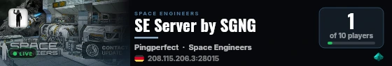 SE Server by SGNG live status badge