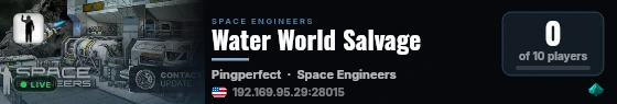 Water World Salvage live status badge