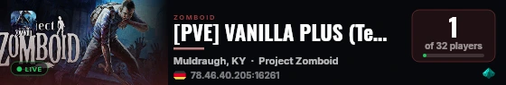 [PVE] VANILLA PLUS (Temporada 1) live status badge