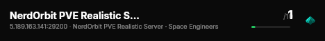 NerdOrbit PVE Realistic Server live status badge