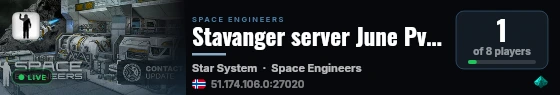 Stavanger server June PvE 2026 live status badge