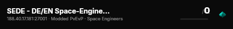 SEDE - DE/EN Space-Engineers.de legacy live status badge