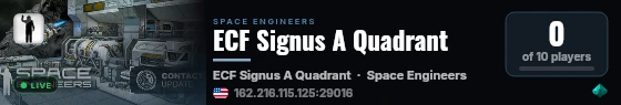 ECF Signus A Quadrant live status badge