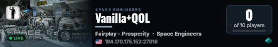 Vanilla+QOL live status badge