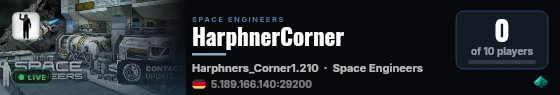 HarphnerCorner live status badge