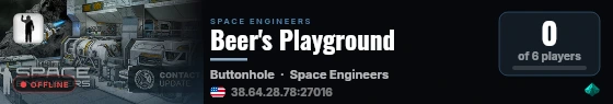 Beer's Playground live status badge