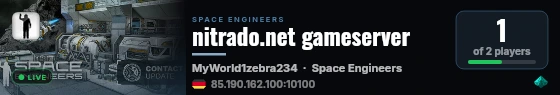 nitrado.net gameserver live status badge