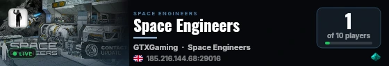 Space Engineers live status badge