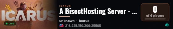 A BisectHosting Server - 255de61b live status badge