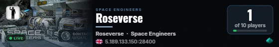 Roseverse live status badge