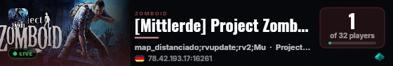 [Mittlerde] Project Zomboid Server live status badge