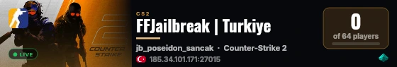 FFJailbreak | Turkiye live status badge