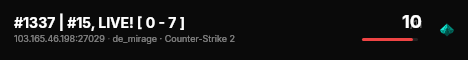 #1337 | #15, LIVE! [ 1 - 2 ] live status badge